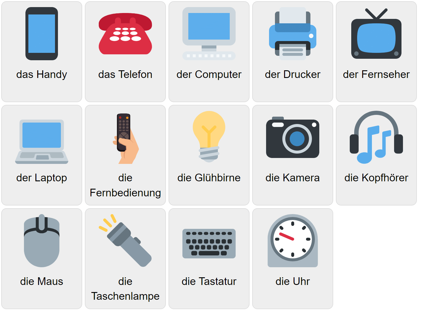Electrónica en alemán