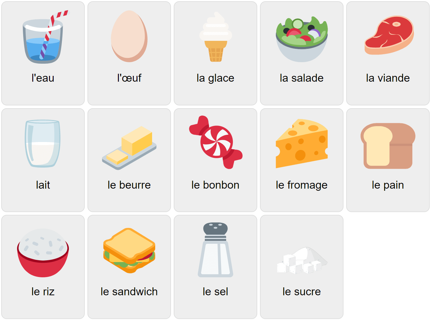 Еда на французском языке 1