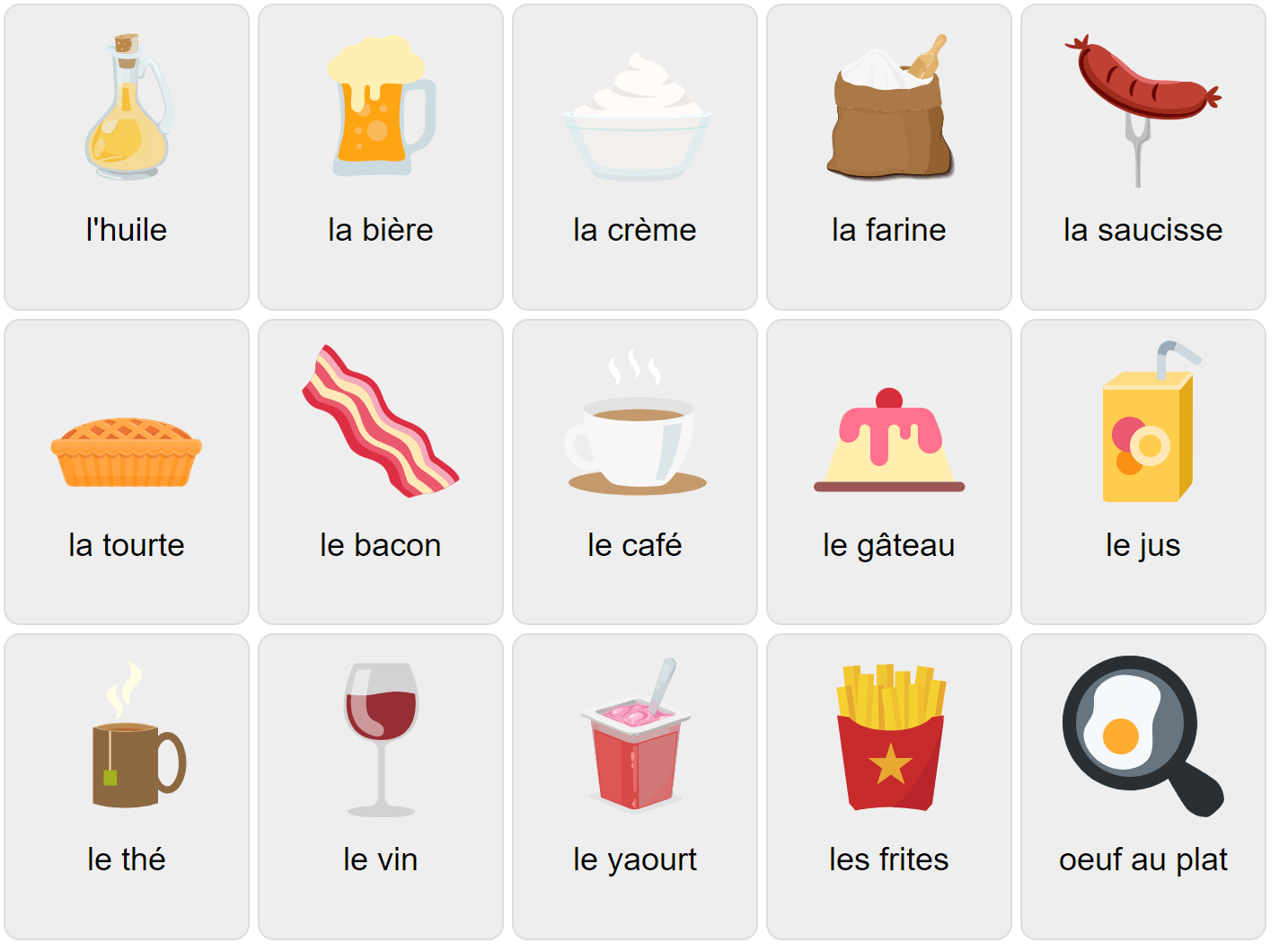 Comida en francés 2