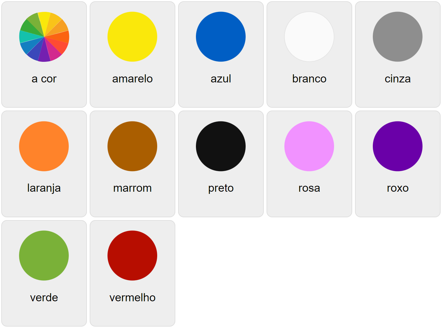 Colores en portugués