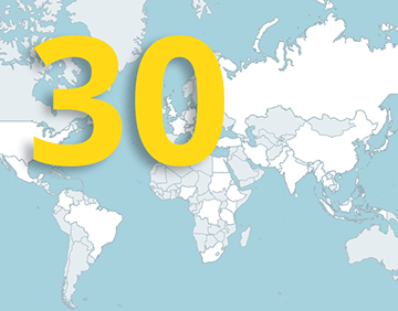 World: 30 Largest Countries By Population