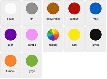 Colors in Turkish
