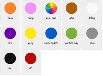 Цвета на вьетнамском языке