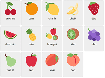 Фрукты на вьетнамском языке