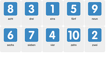 Talen 1-10 på tyska