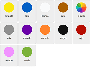 Цвета на испанском языке