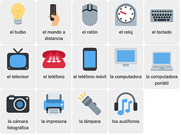 Electronics in Spanish