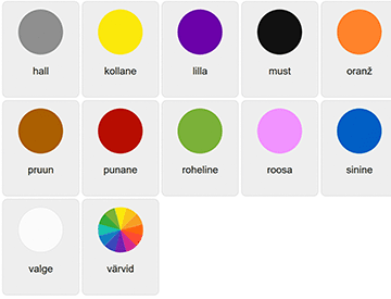 Цвета на эстонском языке