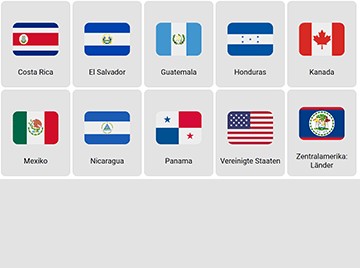 América do Norte e Central: Bandeiras