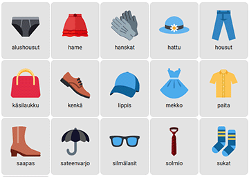 Clothes in Finnish