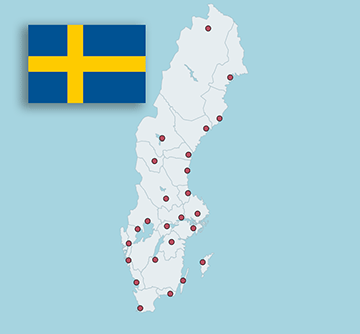 Sverige: landskapens största städer