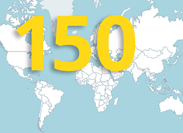 Le monde : les 150 pays les plus peuplés