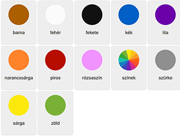 Кольори угорською мовою