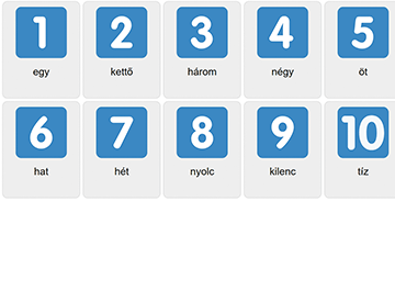 Числа 1-10 на венгерском языке