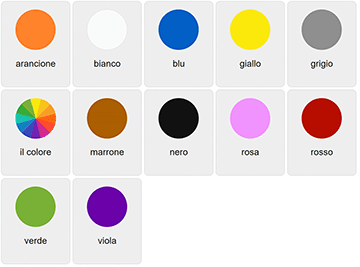 Цвета на итальянском языке