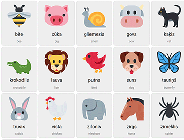 Animals in Latvian