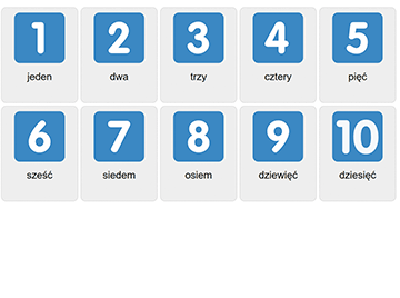  Zahlen 1-10 auf Polnisch