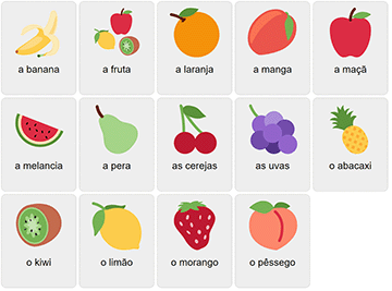 Fruits in Portuguese