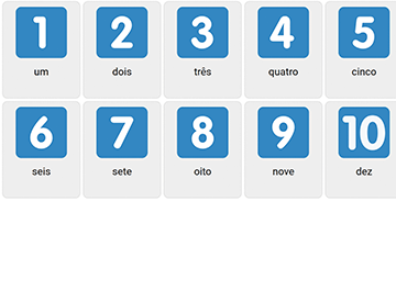 Числа 1-10 на португальском языке