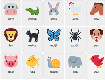 Animals in Slovak