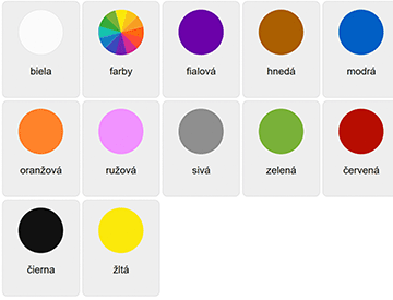 Кольори словацькою мовою
