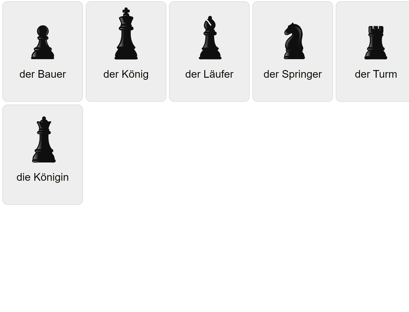 Chess Pieces in German