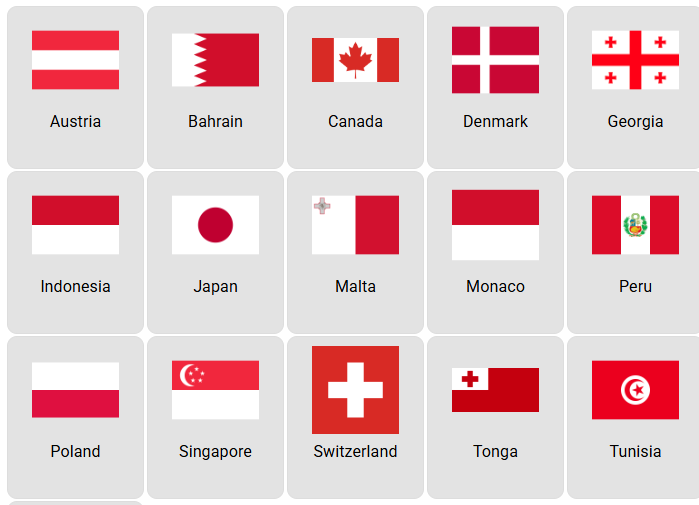 World: Red and White Flags