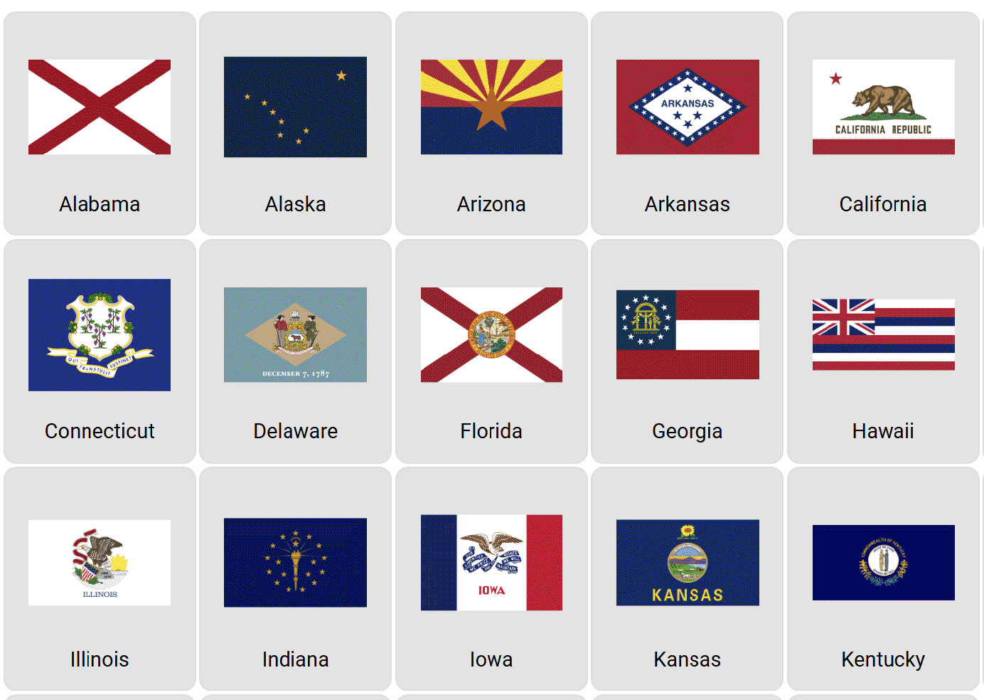 US: State Flags