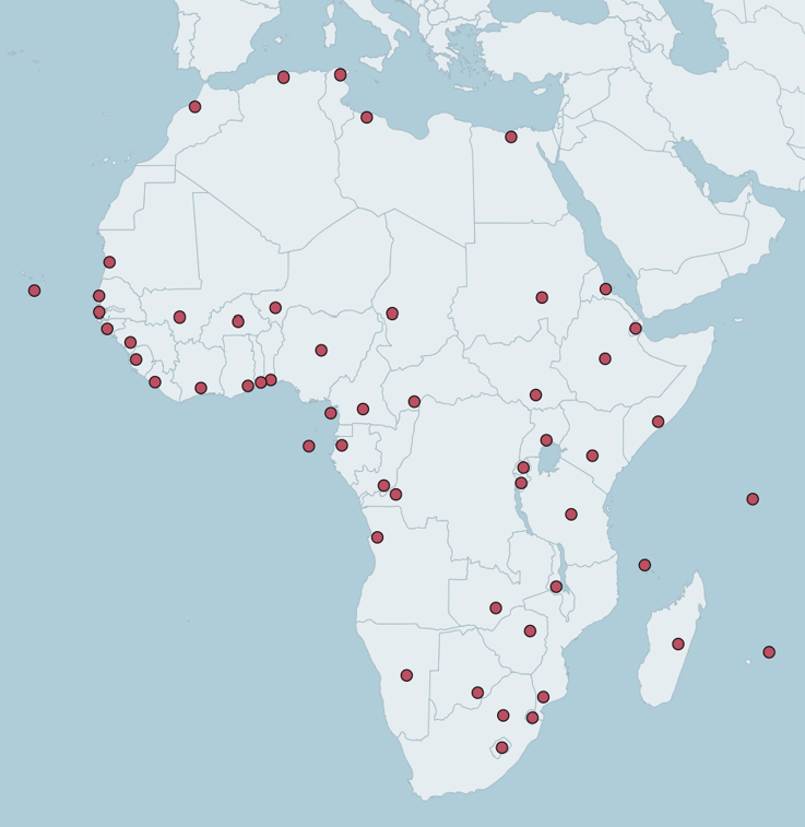 África: Capitales