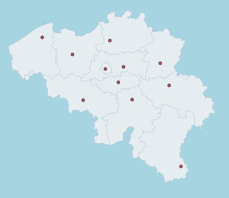 België: Provinciehoofdsteden