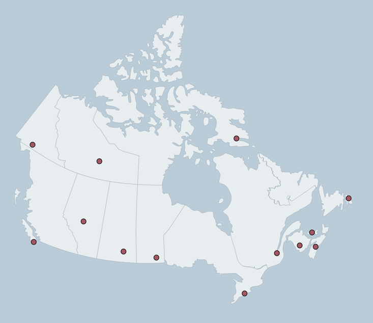 Canada : capitales des provinces et des territoires