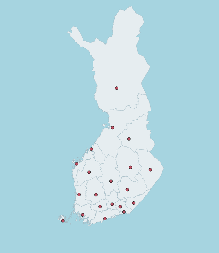 Finland: Landskapens huvudstäder