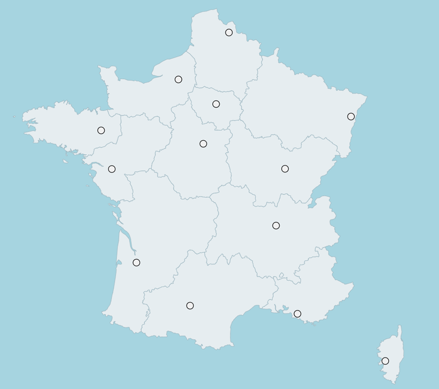 France Regional Capitals Map - G Fr 03 