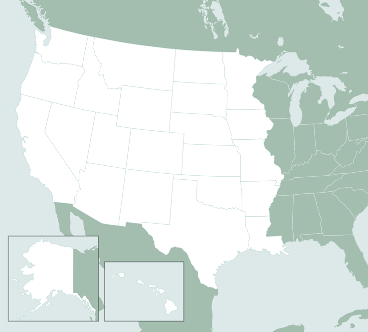 US: States West Of The Mississippi River