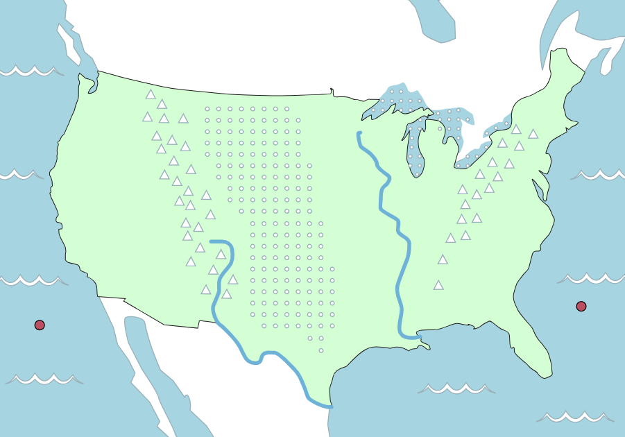 US: Physical Map (Level 1)