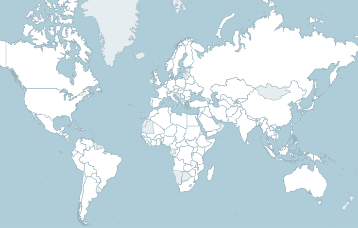 World: 120 Largest Countries By Population