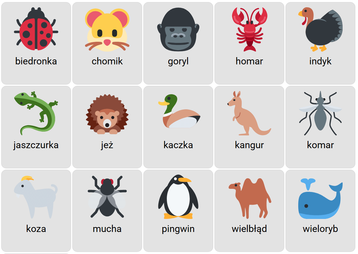 Animals in Polish 2