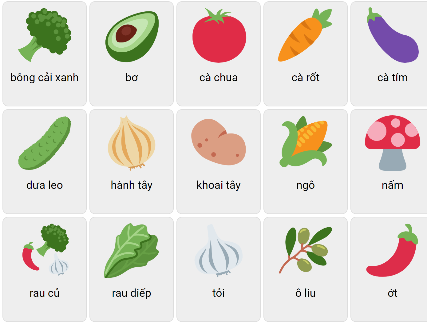 Gemüse auf Vietnamesisch